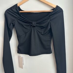 Commense Black Long Sleeve Top